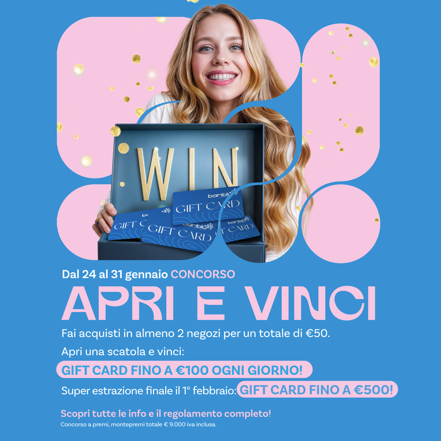 BARIBLU CONCORSO APRI E VINCI BANNER INTERNO 1500X1500
